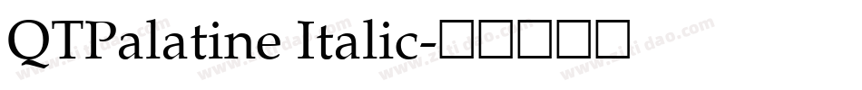 QTPalatine Italic字体转换